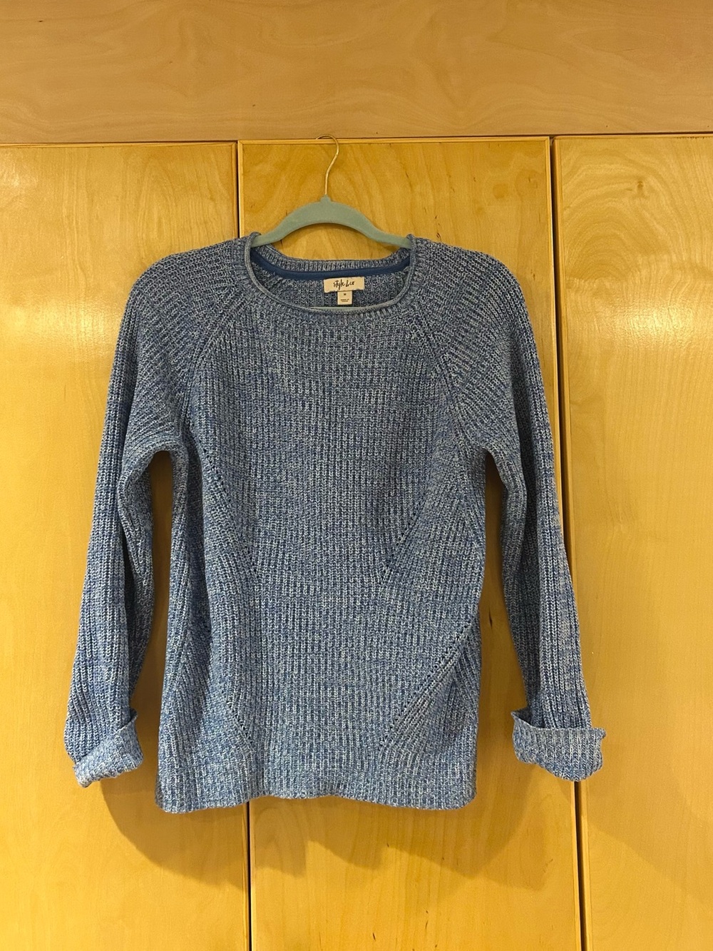 Taylor Stitch Light Blue Crewneck Sweater for women